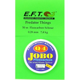 Jobo Fluorocarbon Schnur 50 m 0.28 mm  7,4 kg  50 m