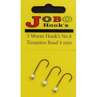 Jig Hook with Tungsten Bead No.4 - 4 mm Orange