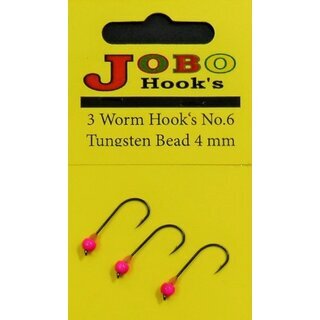 Jig Hook with Tungsten Bead No.6 - 4 mm Yellow