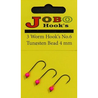 Jig Hook with Tungsten Bead No.4 - 4 mm Green