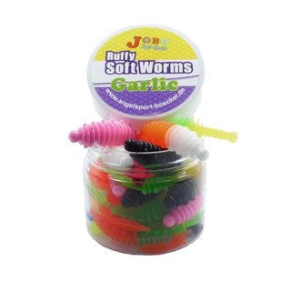 Ruffy Garlic Trout Worms Two Colors 58 mm 8 pcs Starter Set Mix Color