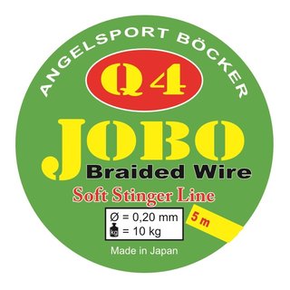 Jobo Q4 Braided Wire Stinger Line 5 m Spule 0.20 mm  10 kg