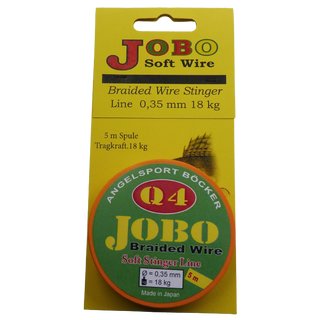Jobo Q4 Braided Wire Stinger Line 5 m Spule 0.35 mm  18 kg