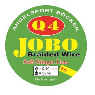 Jobo Q4 Braided Wire Stinger Line 5 m Spule 0,40 mm  22 kg