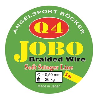 Jobo Q4 Braided Wire Stinger Line 5 m Spule 0,50 mm  26 kg