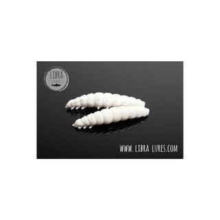 Libra Lures Larva 30mm White Kse