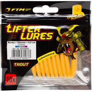 FTM Lifter Lures Wurmy Cheese 6,5 cm Yellow/Cheese