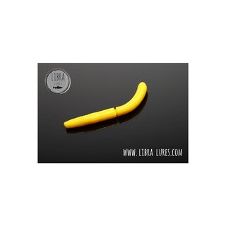 Libra Lures Fatty D�Worm 65mm Hot Yellow